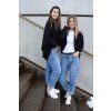 Modré MOM FIT džíny s trháním