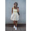 Rib and poplin MINI dress